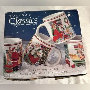 Signature Houseware Christmas Classic Limited Edition  Christmas 1996 4 Mug Set